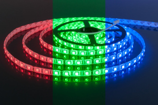 Светодиодная лента  Лента светодиодная 12V 14,4W 60Led 5050 IP65 RGB, 5м